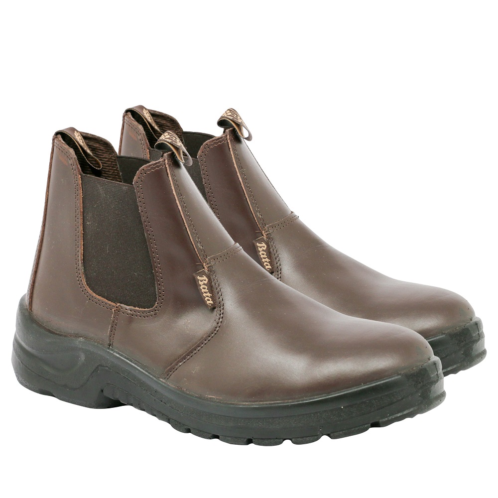 BATA Chelsea Safety Boot Brown – Brown, Black – UK 3
