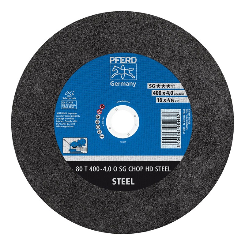 Pferd Cutting Disc Steel Flat 400mm 25.4 Bore SG