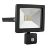 Eurolux LED Floodlight 20W with Sensor Black Eurolux LED Floodlight 20W with Sensor Black