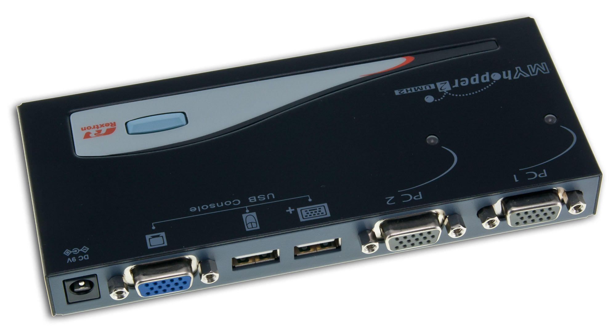 Rextron 2-Port USB KVM  Switch With Cables
