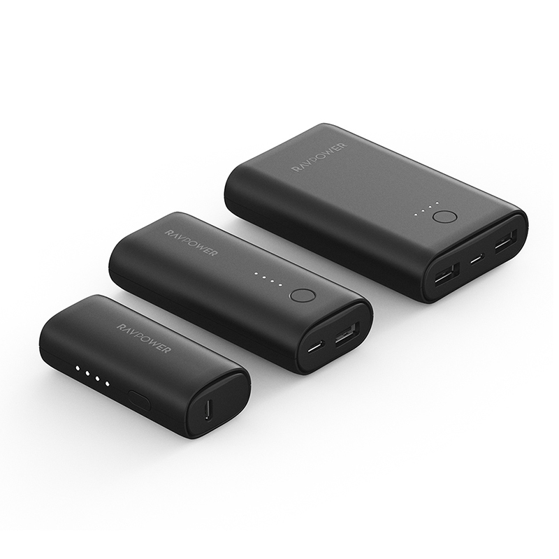 RAVPower 3350mAh|6700mAh|10050mAh Power Bank 3 Pack – Black