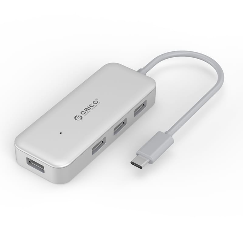 Orico 4 Port USB-C to 4xUSB3.0 Hub – Silver