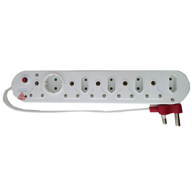 Alphacell 10 Way Multiplug 5x16A, 4x5a, 1xShuko, Surge Protection Plug