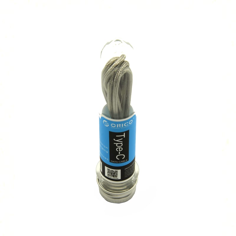 Orico Type-C to USB 1m ChargeSync Tube Cable – Silver