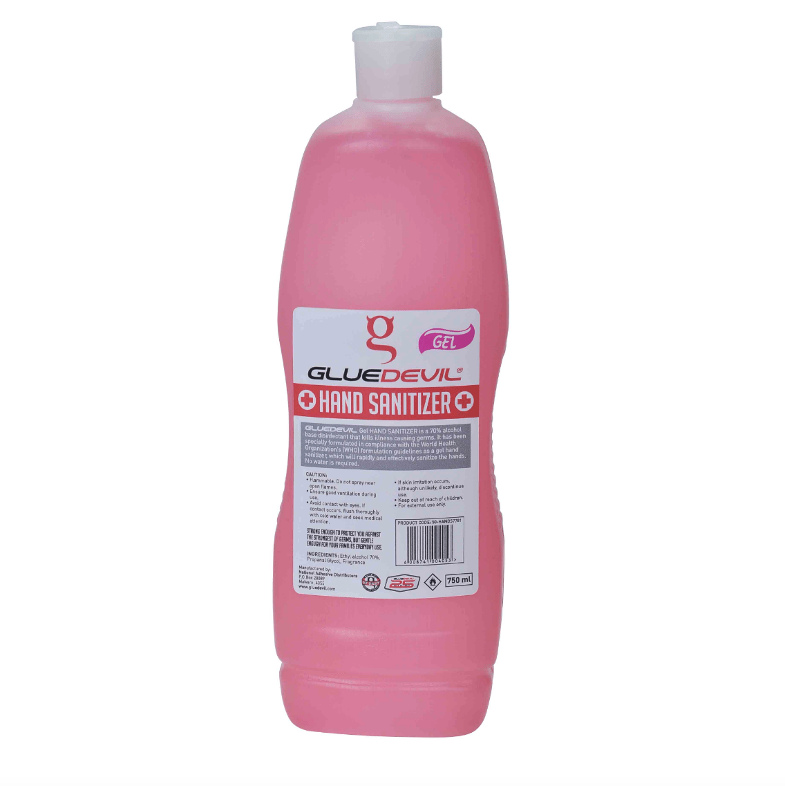 Glue Devil Gel Hand Sanitiser – 750ml