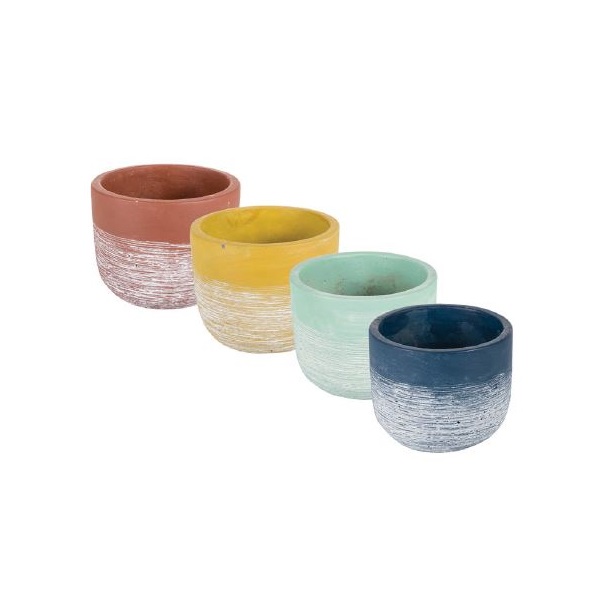 SourceDirect – Ceramic Scratch Pot Plant Holders / Planters  (Set of 4)