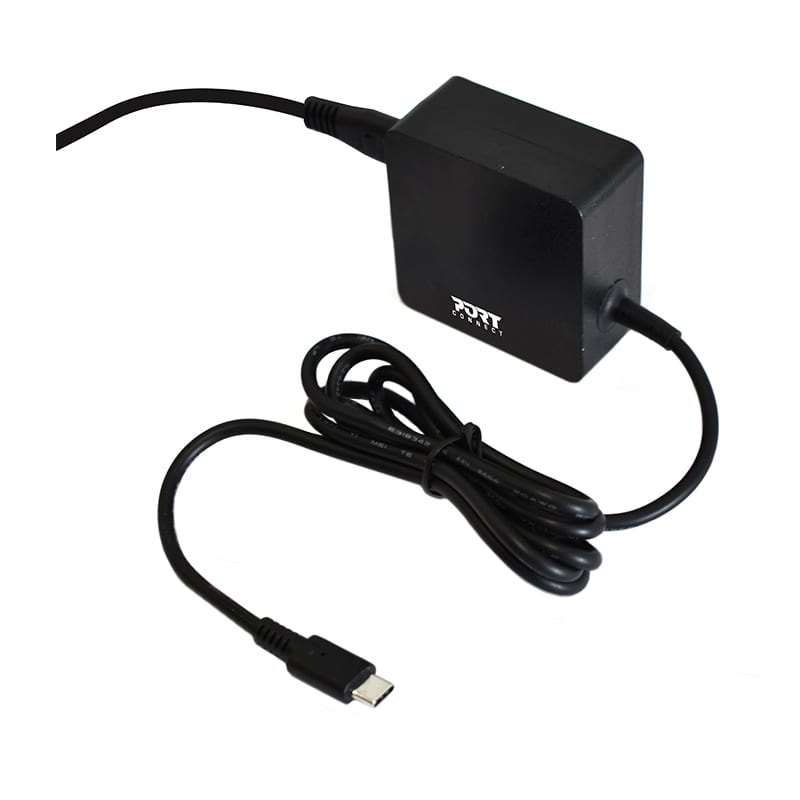 Port Connect 45W Type-C Notebook Power Supply – Black