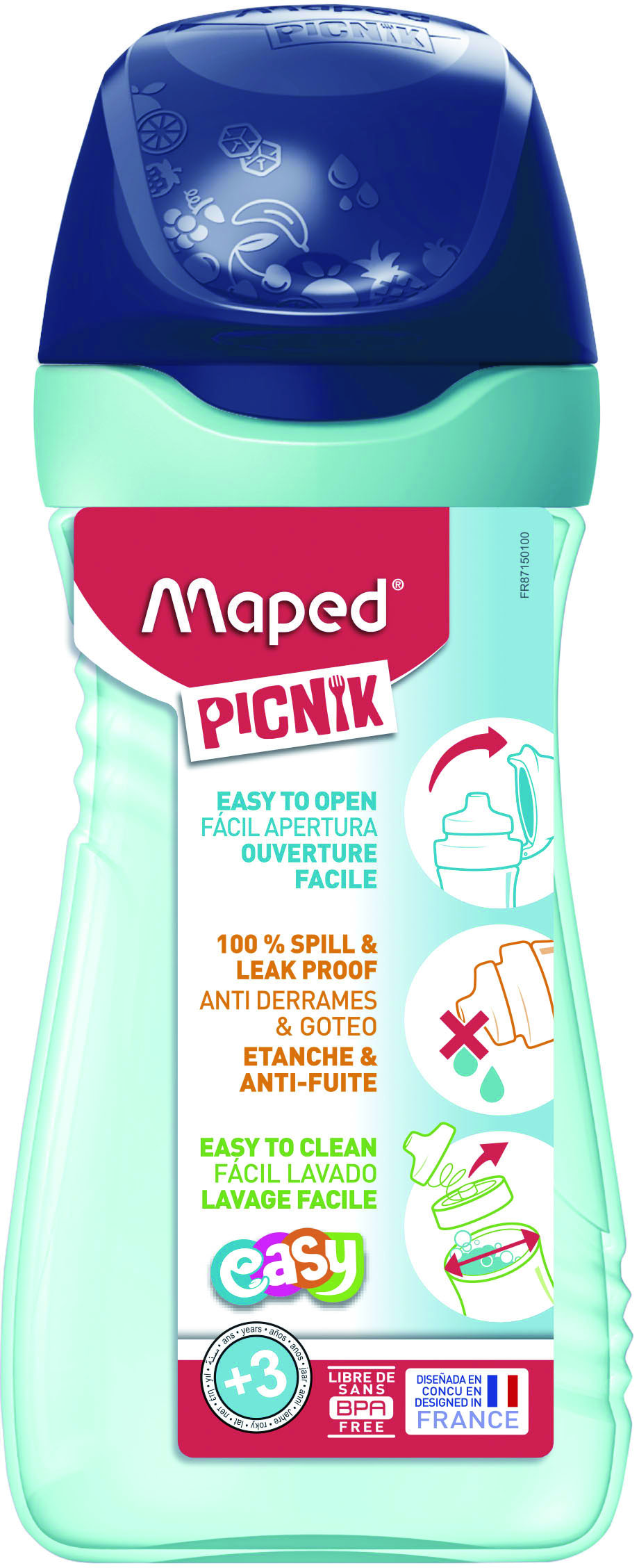 Maped Picnik Origins 430ml Water Bottle – Blue/Green