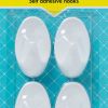 MTS Home Large Oval Hook White 4 Piece MTS Home Large Oval Hook White 4 Piece