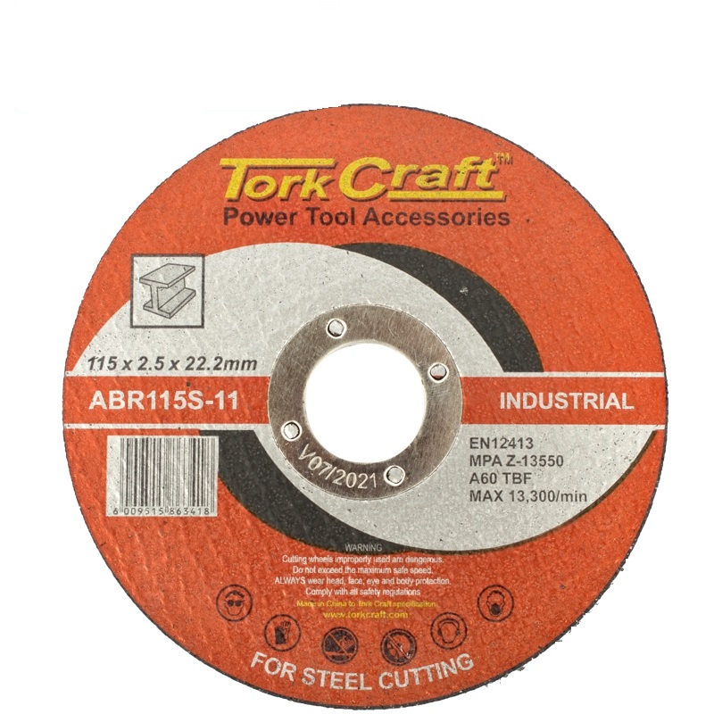 Cutting Disc Industrial Metal 115 X 2.5 X 22.2 Mm