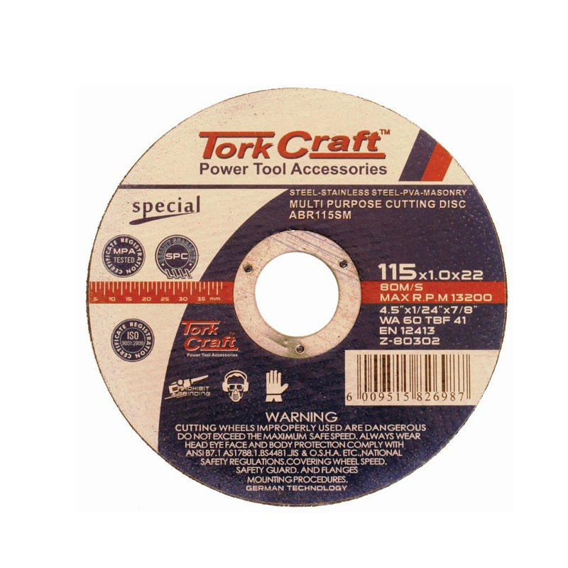 Cutting Disc Multi Purpose 115 X1.0 X 22.2Mm For Steel Ss Pva Stone