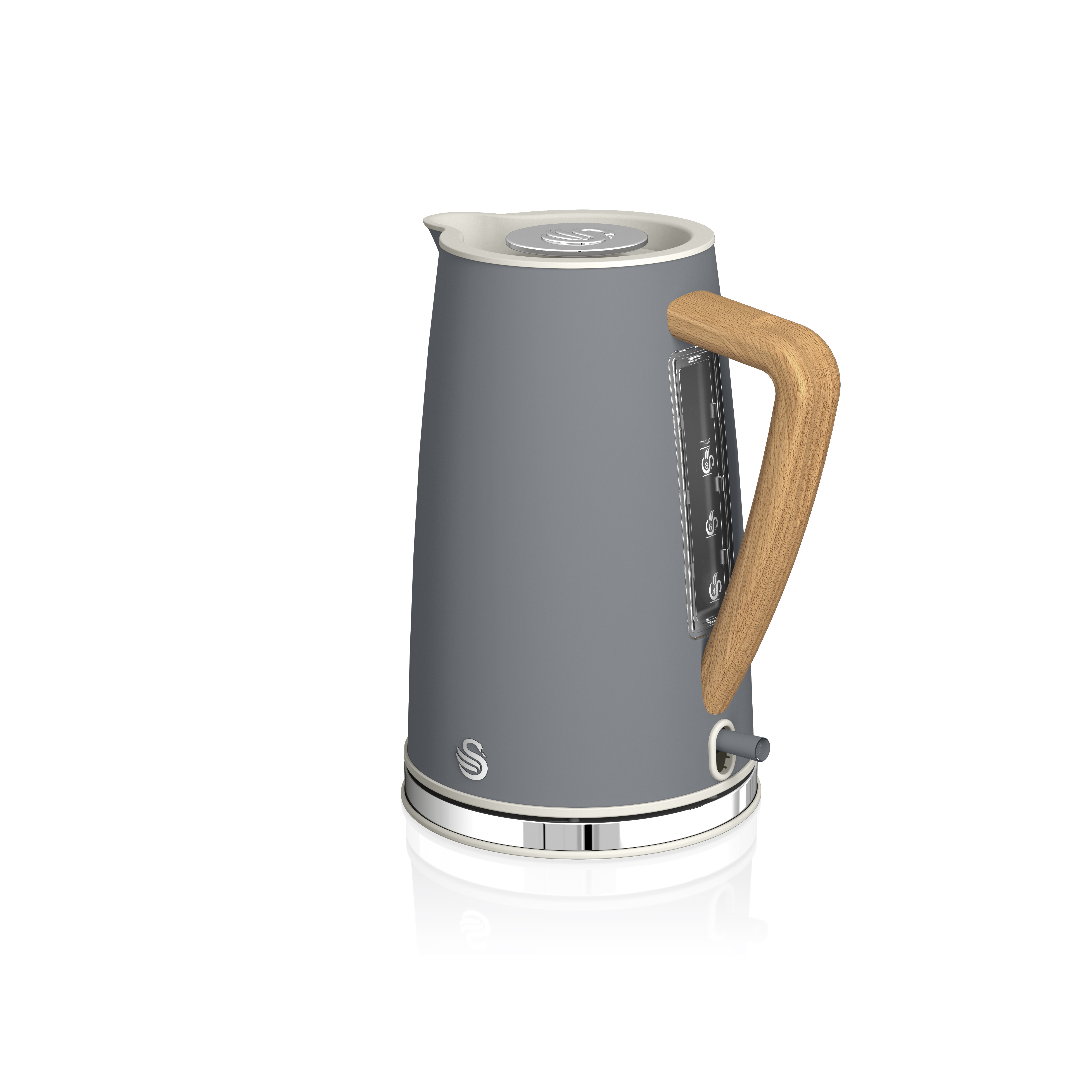 Swan Nordic 1,7 Litre Sltainless Steel Cordless Kettle with Rubber Finish