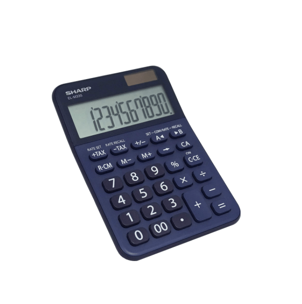 Sharp EL-M335 Desktop Calculator – Blue