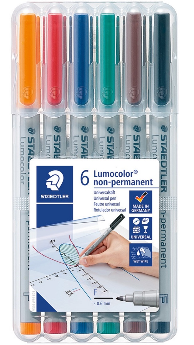 Steadtler Universal Lumocolor Pen Non Permanent Fine 6s