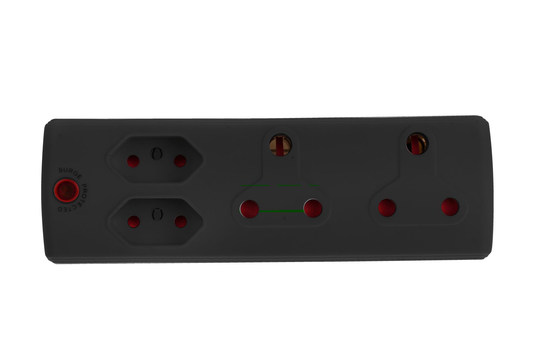 Electricmate 2X16AMP+2×5 3 Pin Adaptor – Black