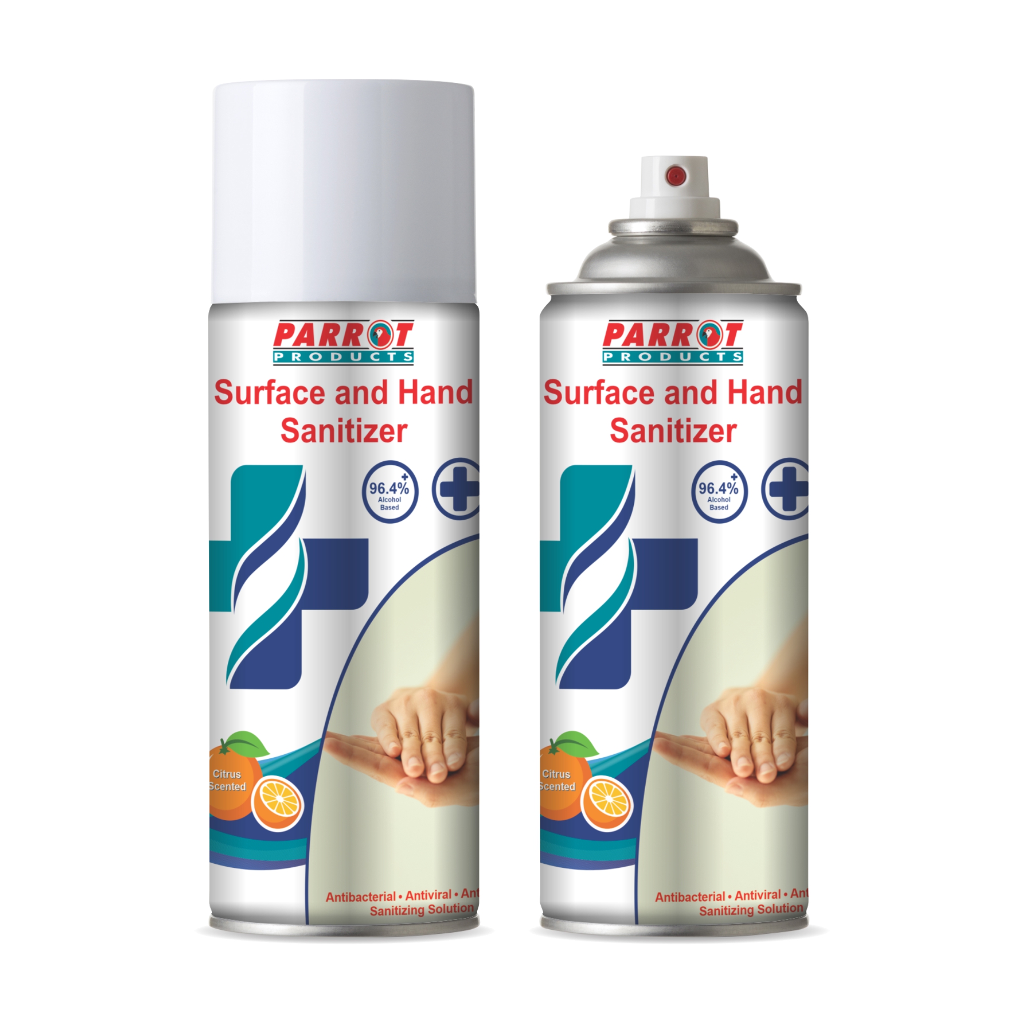 Parrot Products 96.4% Alcohol Aerosol Sanitizer (Citrus – 400ml – Box 12)