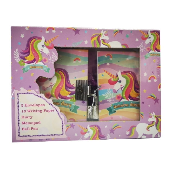Stationery Set (17cm x 13cm) – Unicorn