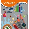 Y-Plus We Fish Jumbo Colouring Pencils Tri-Grip 12`s Y-Plus We Fish Jumbo Colouring Pencils Tri-Grip 12`s