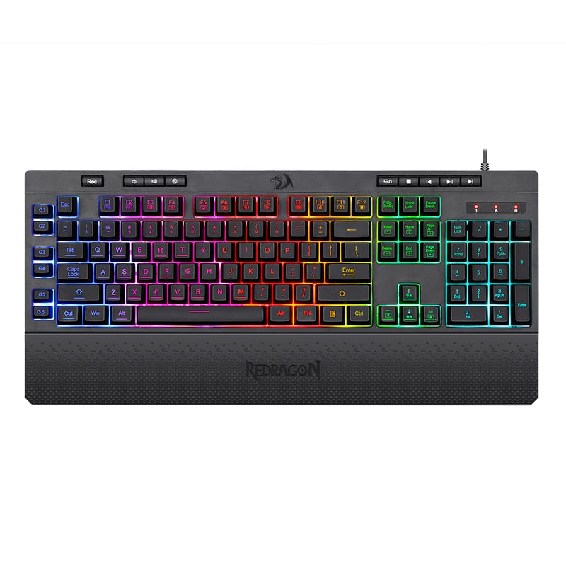 Redragon Shiva K512 104-Key Membrane RGB Gaming Keyboard – Black