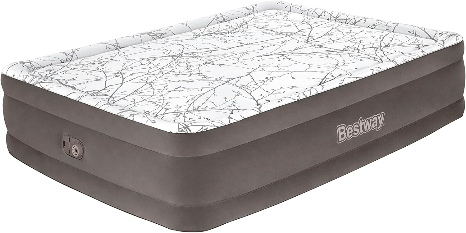 Bestway 203 x 152x 46cm Tritech Airbed Queen Foam Top Built-in AC pump