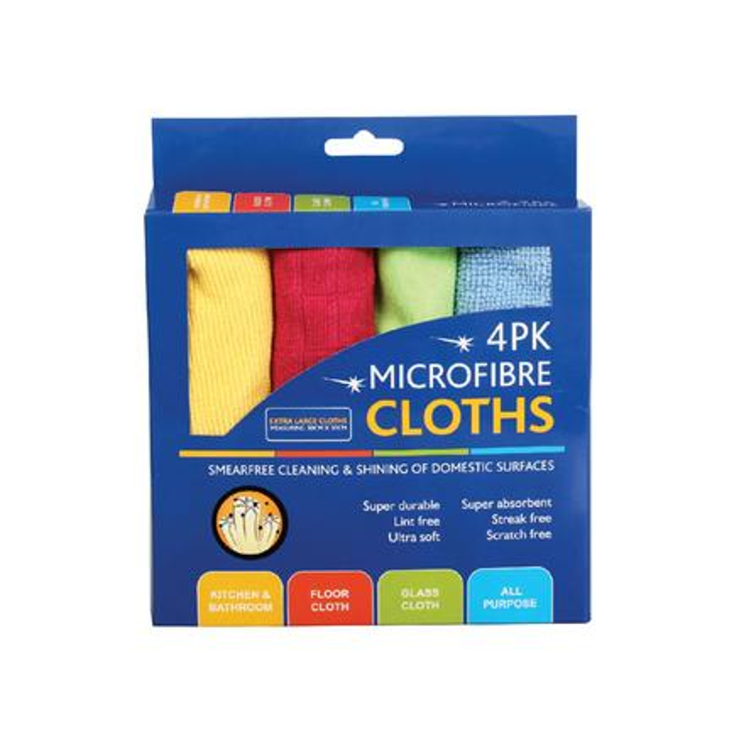 4pack Microfibre Cloths