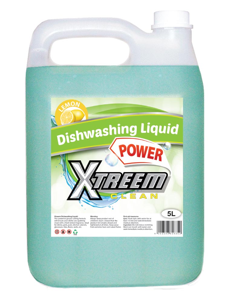 Xtreem Lemon Power Dishwashing Liquid Dish Soap – 5 Litre