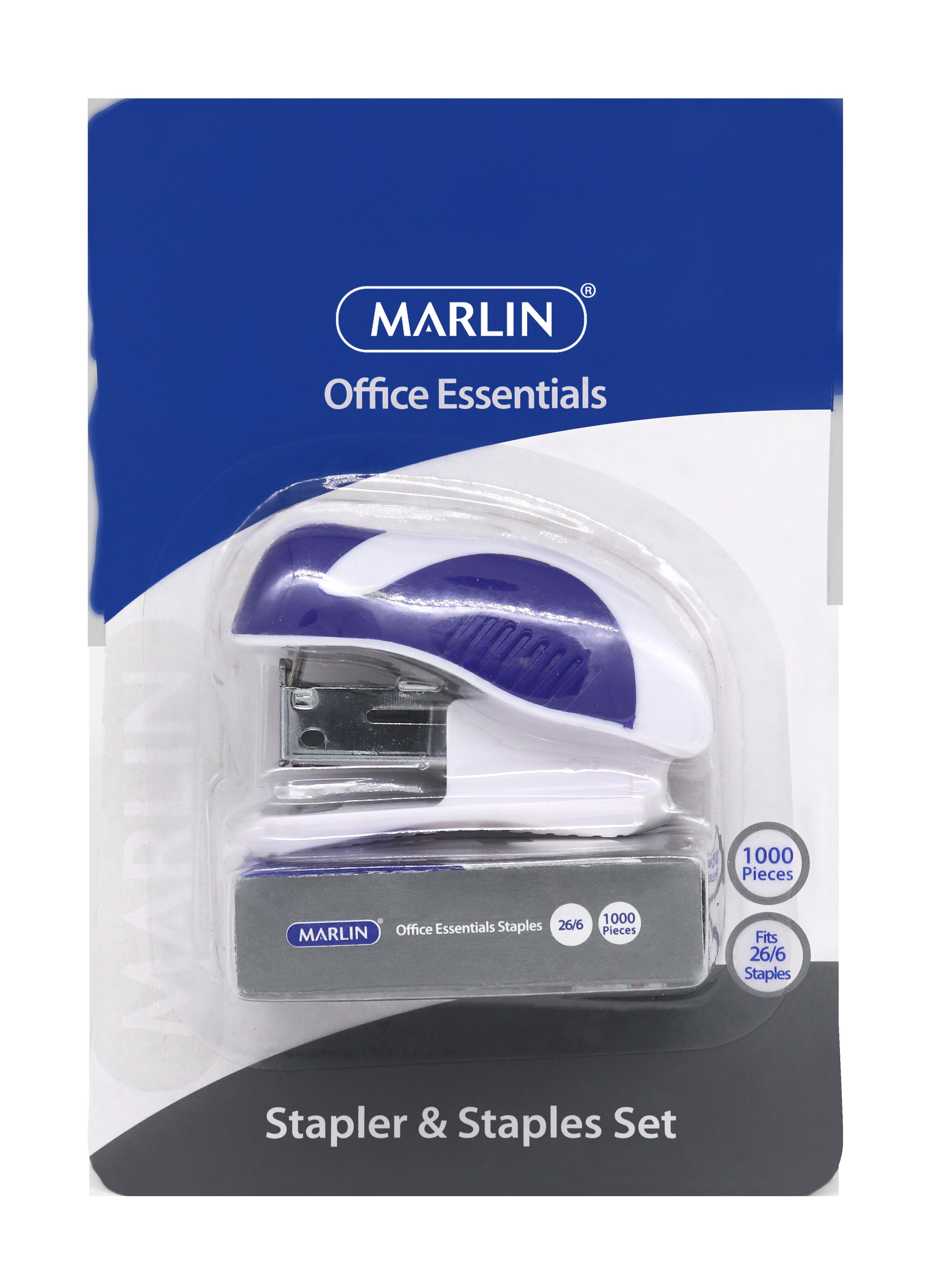 Marlin Office Mini Stapler with built-in staple remover & 26/6 staples