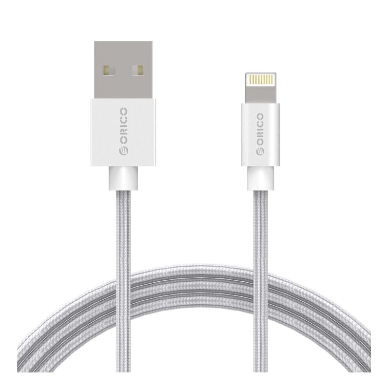 Orico Lightning 1m Nylon Cable – Silver
