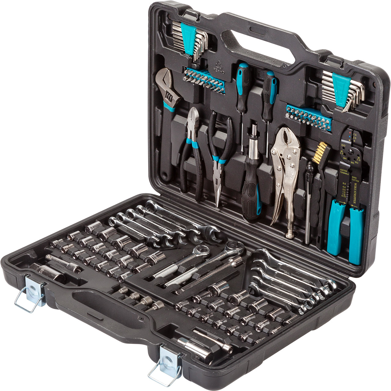 Bort – DIY Hand Tool Set / Tool Kit with Spanners and Sockets – 123 Piece
