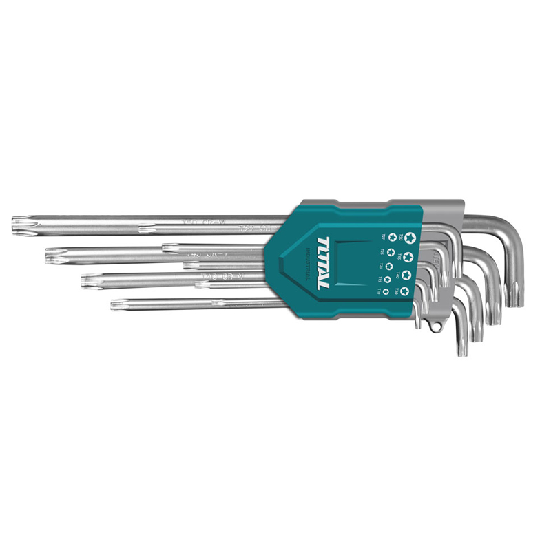 Total Tools 9 Pcs Torx Key Industrial T10-T50 Long Arm (2 Sets)