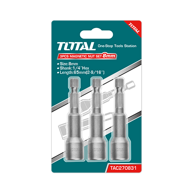 Total Tools 3Pcs Magnetic Nut Set 10mm (3 Sets)