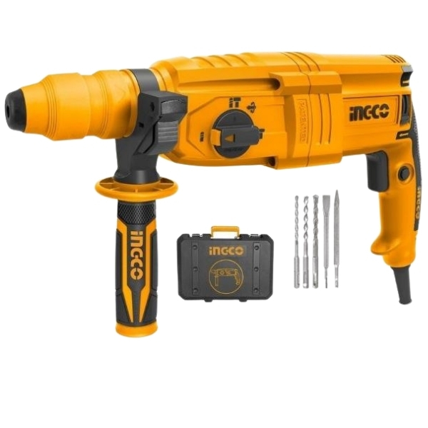 Ingco – Rotary Hammer Drill with Carrying Case and 5 Piece Accessories- 800W