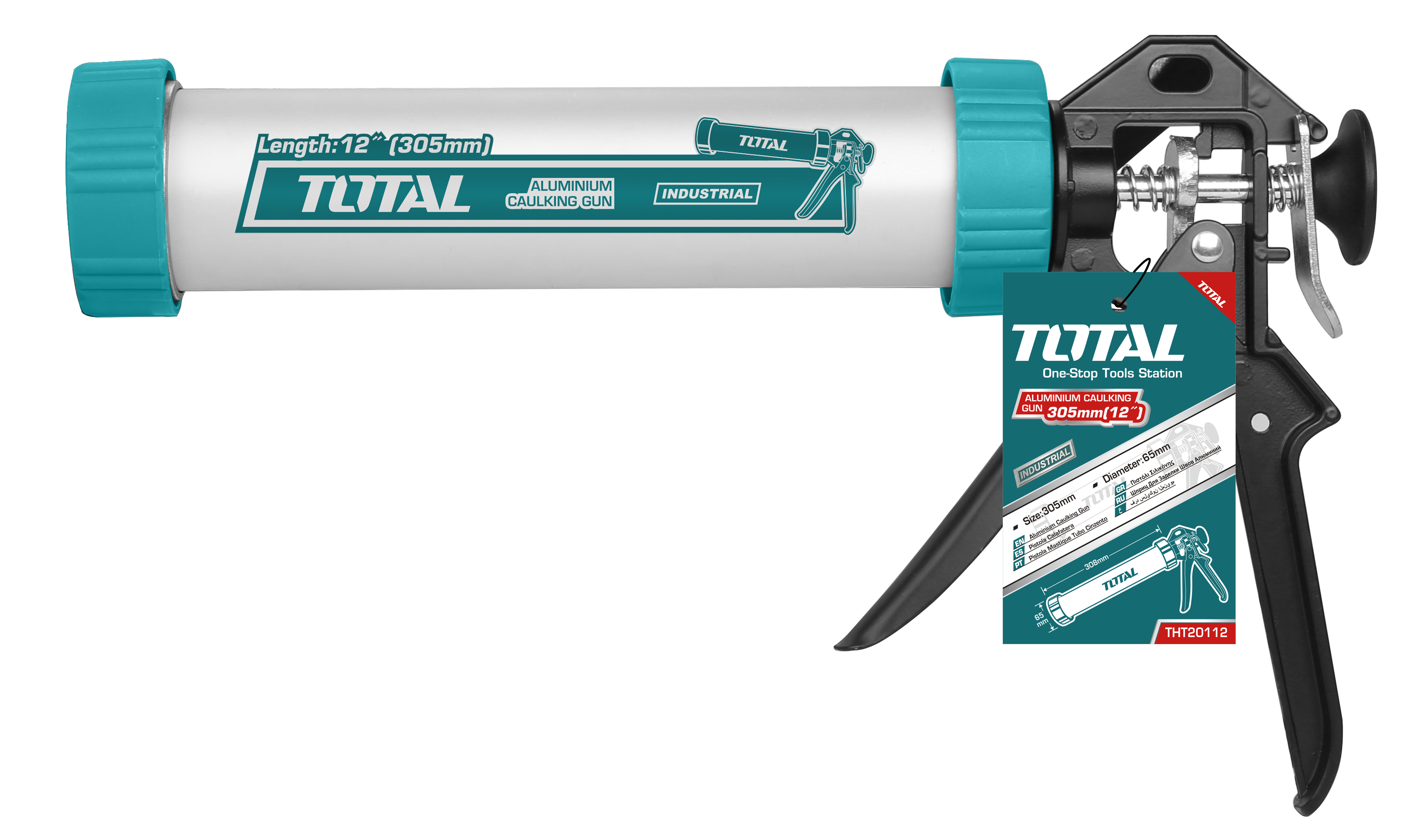 Total Tools 12″ aluminum caulking gun