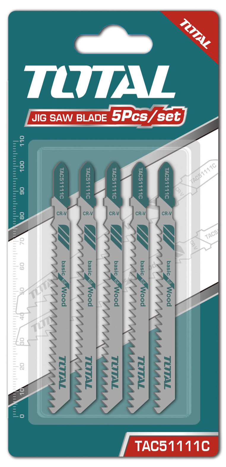 Total Tools Jig Saw Blades For Wood 5Pcs 8TPI (5 Sets)