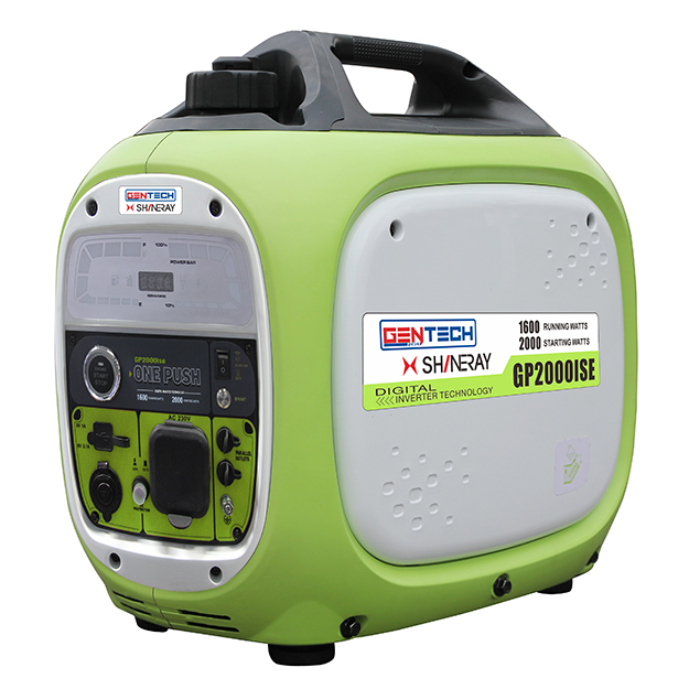Gentech – Digital Pure Sine Wave Inverter Generator – Green – 2kVA