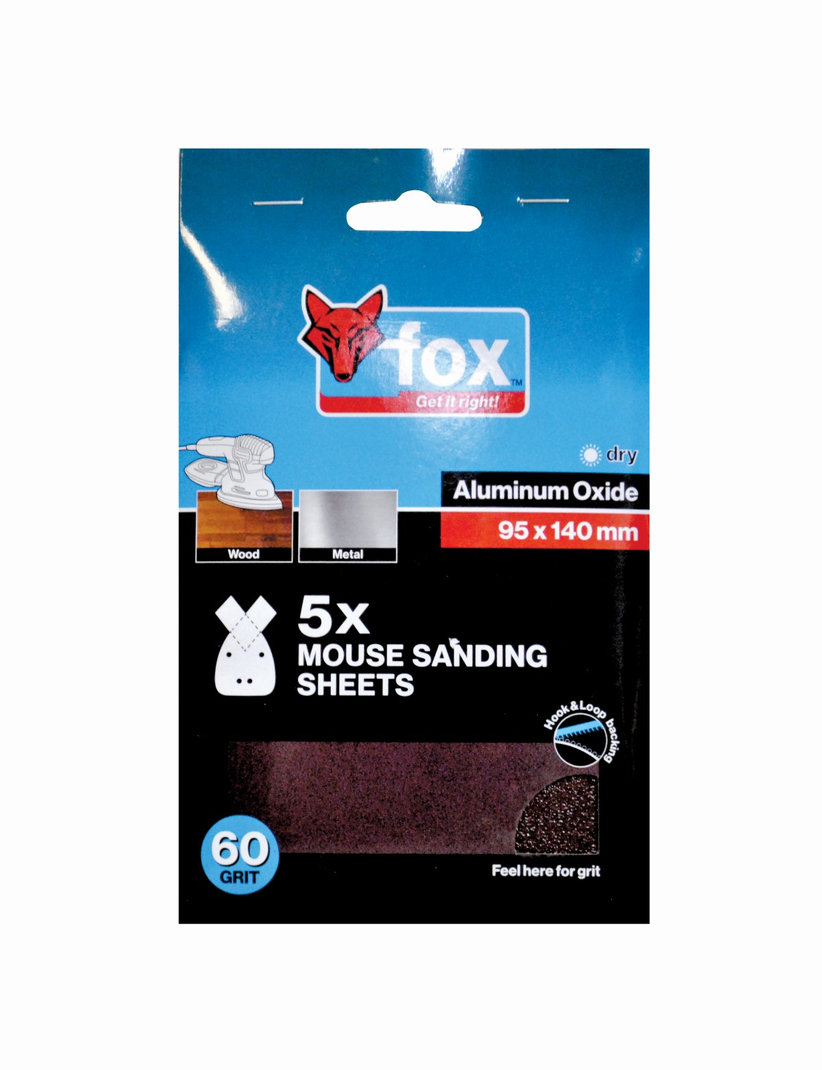 FOX Mouse Sanding Paper 60G (5)