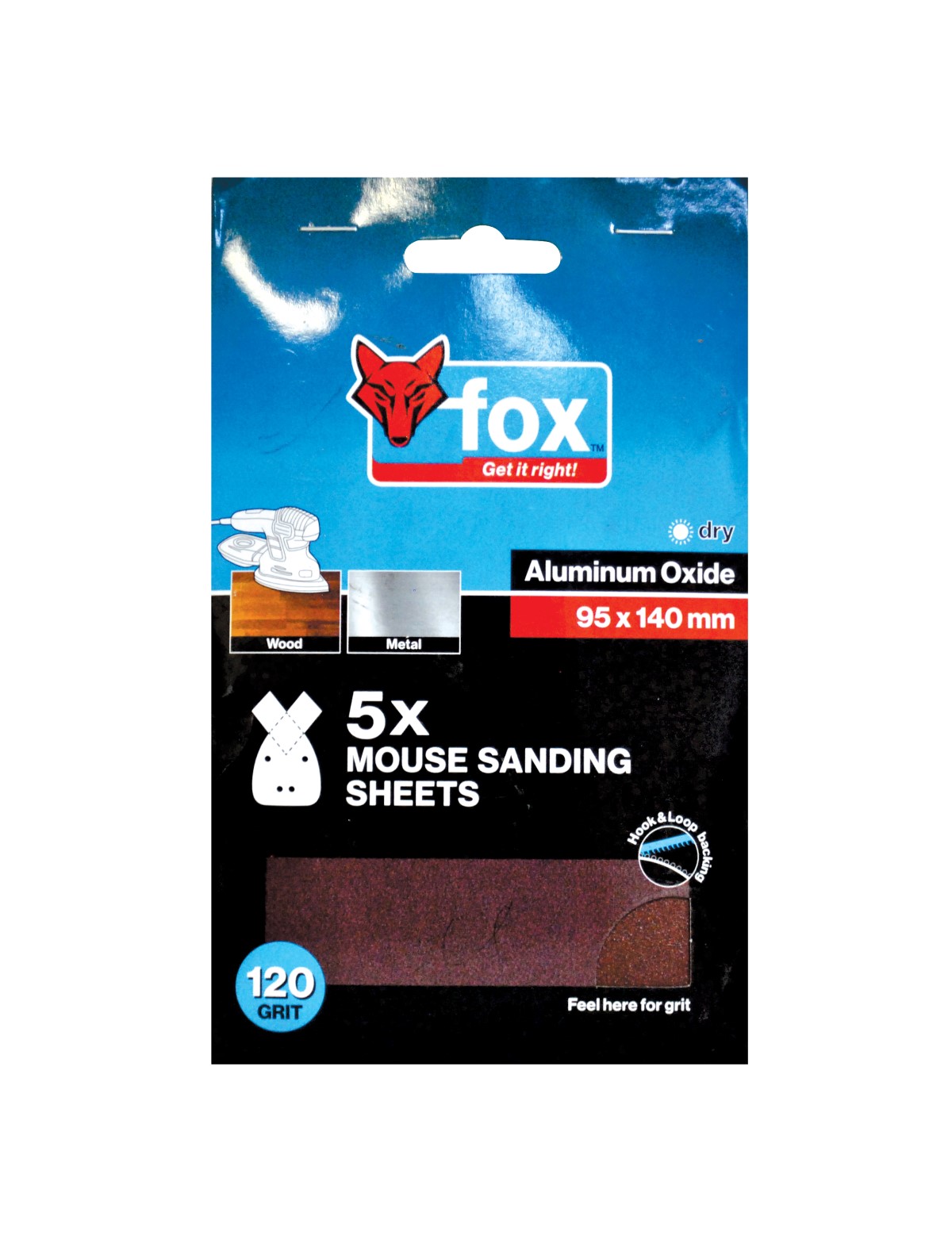 FOX Mouse Sanding Paper 120G (5)