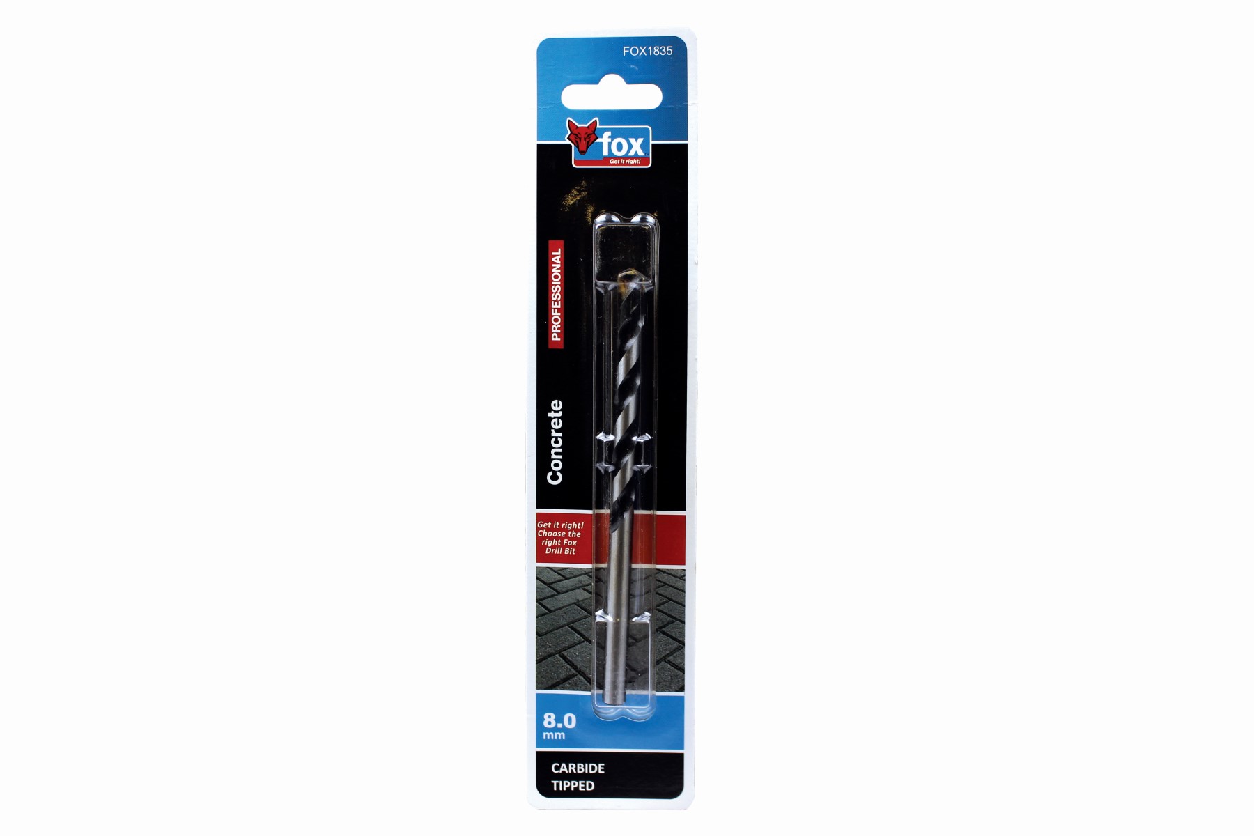 FOX Masonry Drill Bit 8.0mm X 120mm