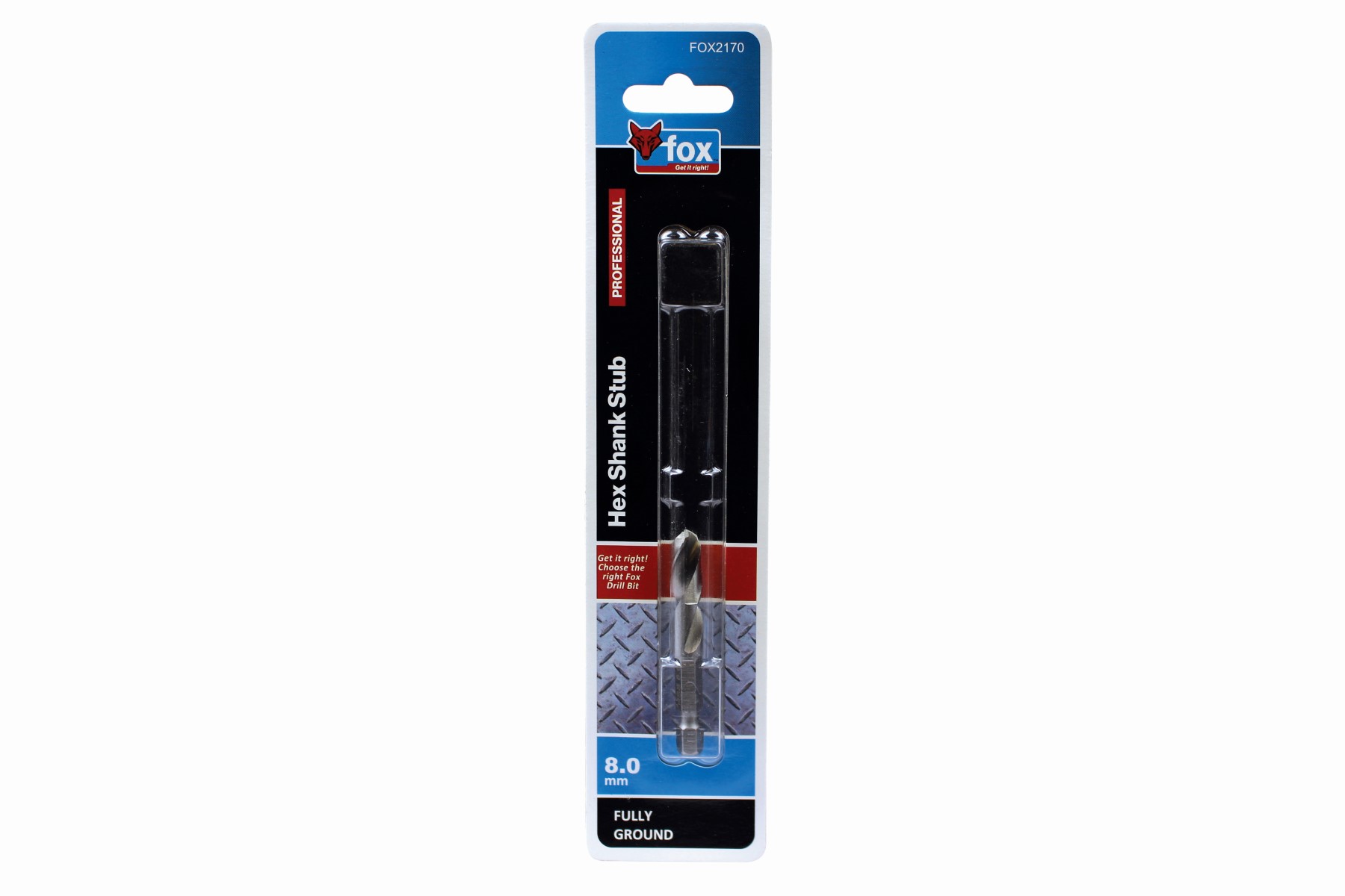 FOX HSS Hex STUB Drill Bit 8.0 X 60mm