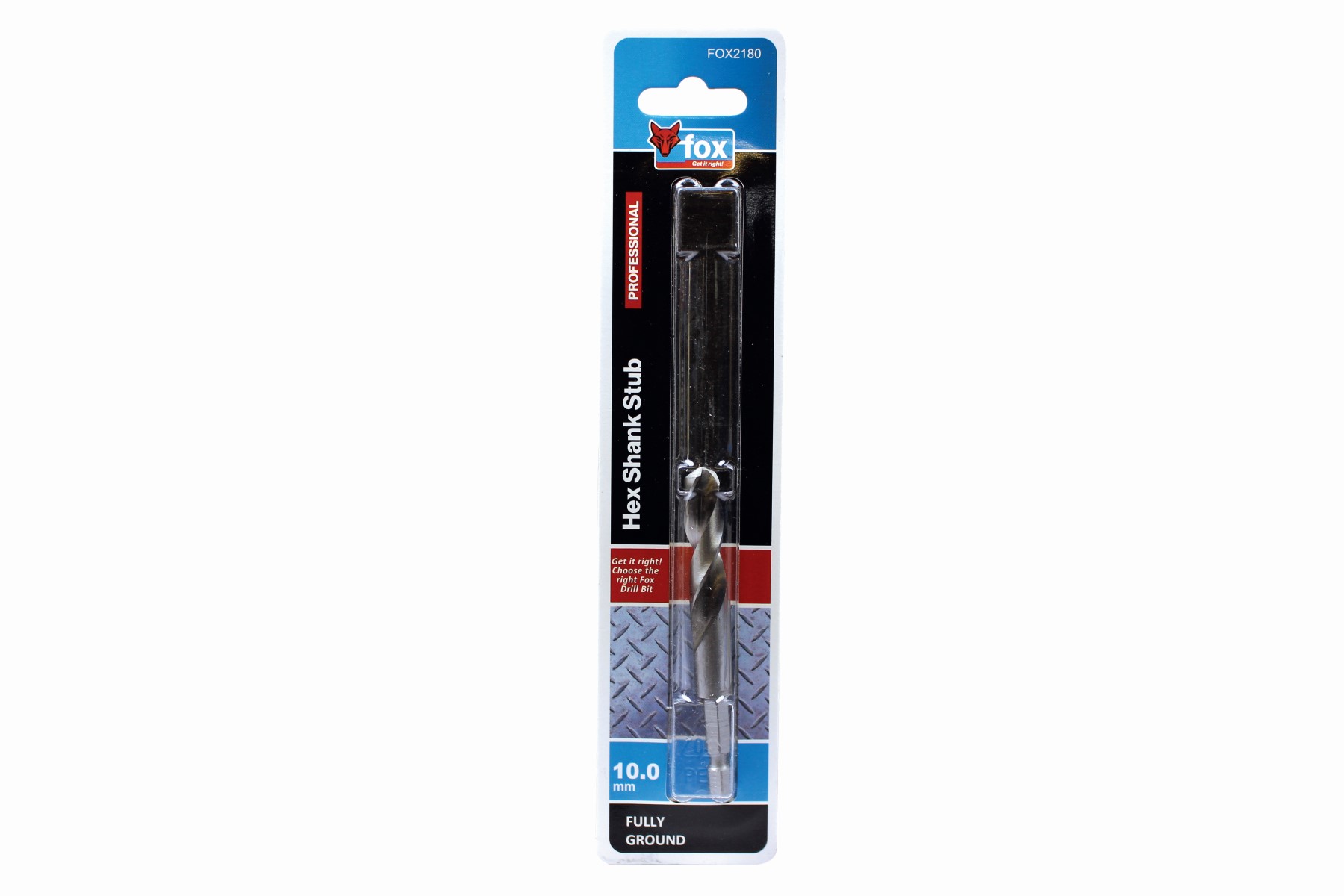 FOX HSS Hex STUB Drill Bit 10.0 X 89mm