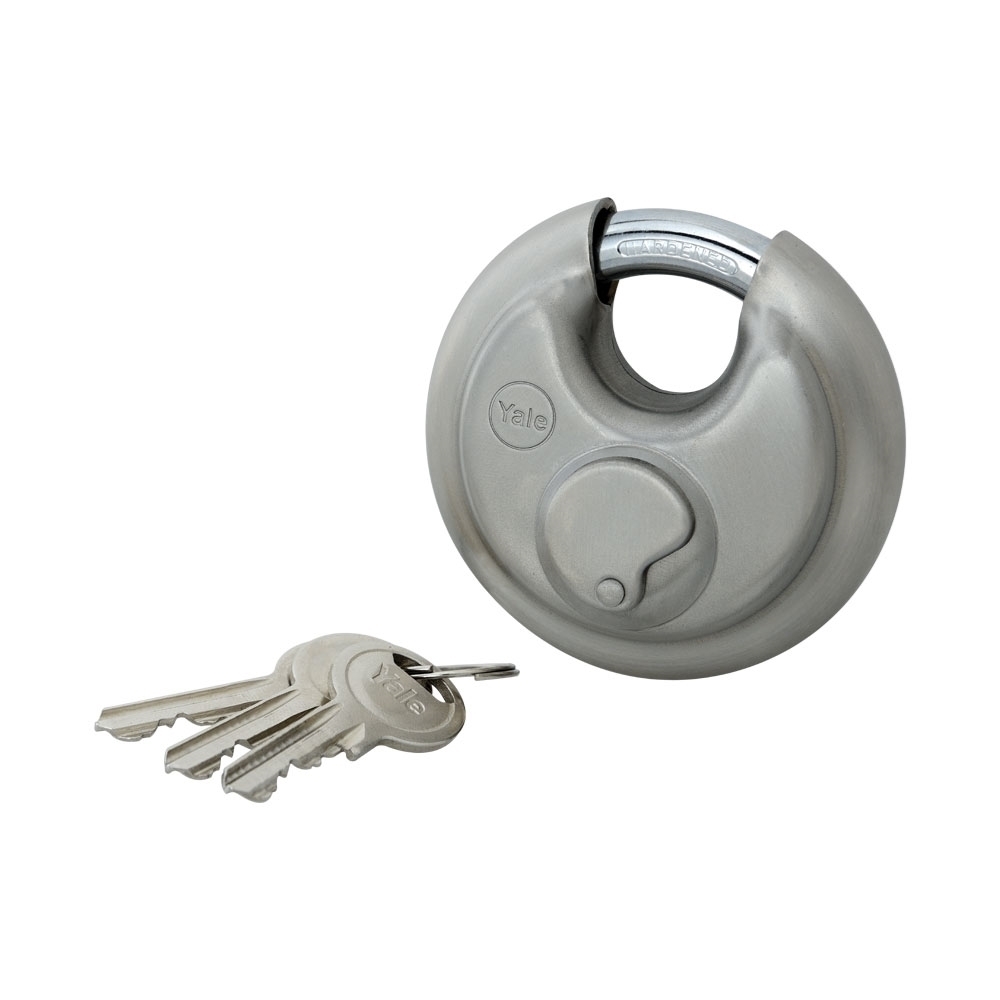 Yale Essential Satin Chrome Padlock 70Mm