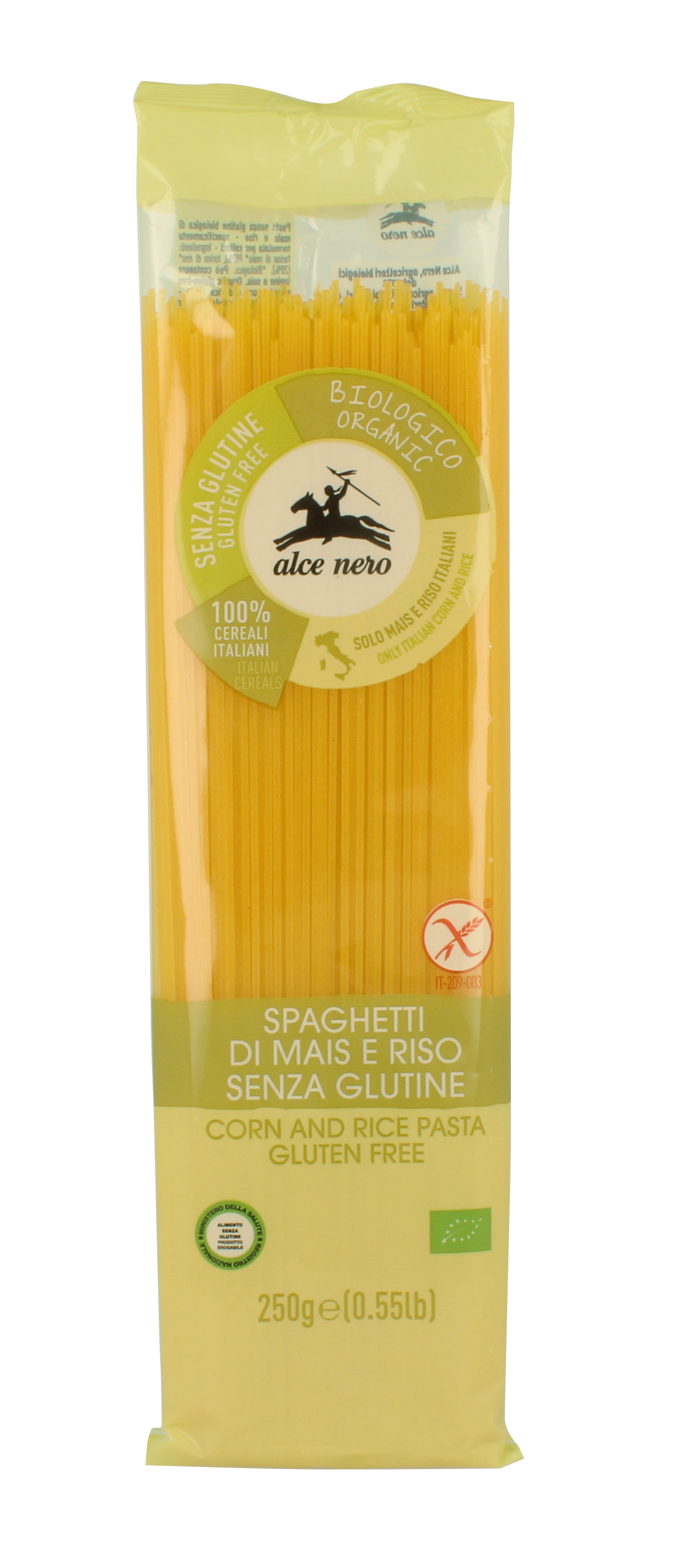 Alce Nero – Organic Gluten Free Spaghetti – 12X250G