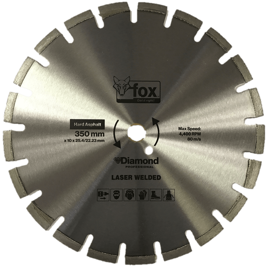 Fox Diamond Wheel Hard Asphalt Segmented 350mm Industrial
