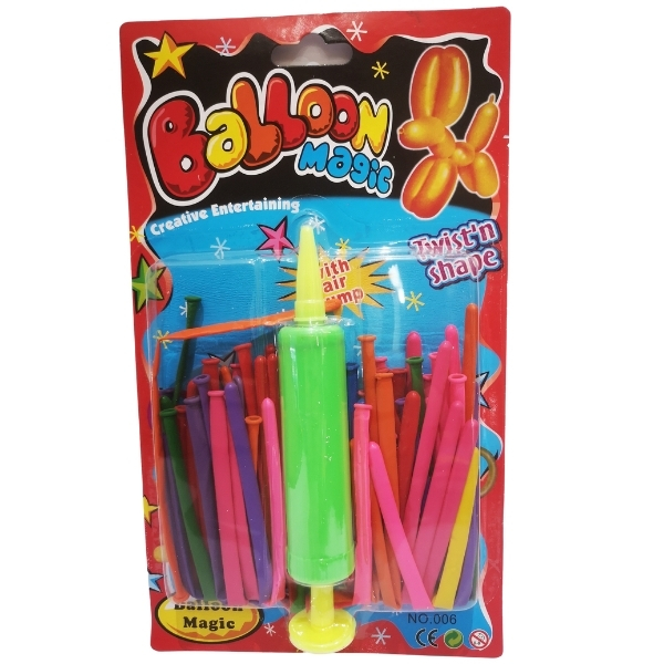 Balloons with Air Pump – Twist And Shape Balloon Magic (Green Pump)