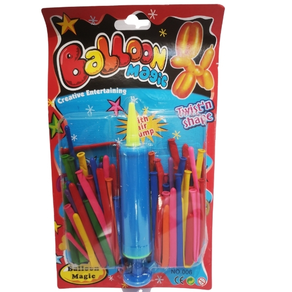 Balloons with Air Pump – Twist And Shape Balloon Magic (Blue Pump)