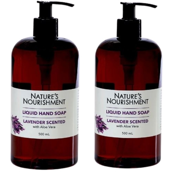 Nature’s Nourishment-Lavender Scented Liquid Hand Soap 500ml Pack Of 2