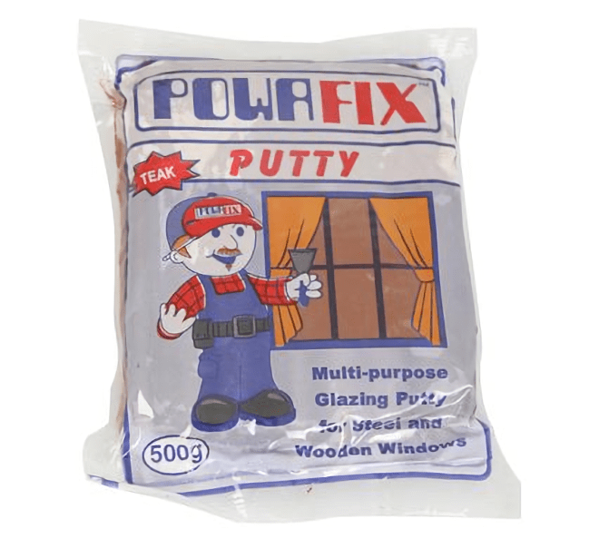 Bulk Pack x 4 Powafix Putty Multi-Purpose Teak 500g