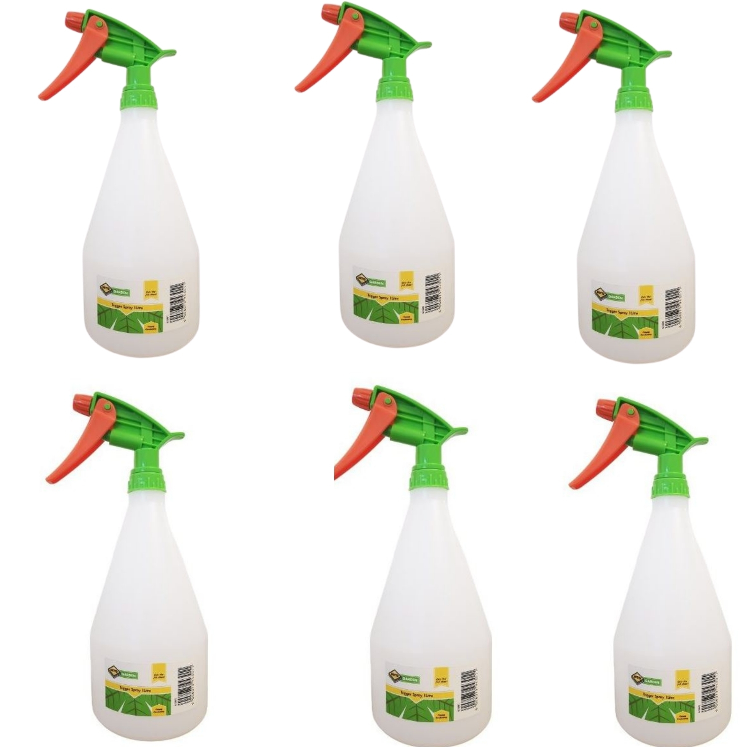 MTS – Trigger Spray Bottle / Hand held Trigger Sprayer – 1L (Pack of 6)
