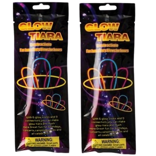 SourceDirect – Glow in the Dark Tiara Sticks / Glow Sticks (Pack of 2)
