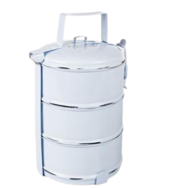 SourceDirect – Enamel 3-Division Food Carrier – (21x 14cm)